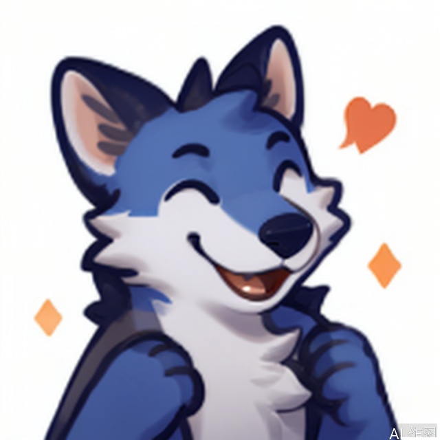 solo, smile, , simple background, white background, closed mouth, emoticon, :3, animal, Fur_soft, animal focus,dragon boy