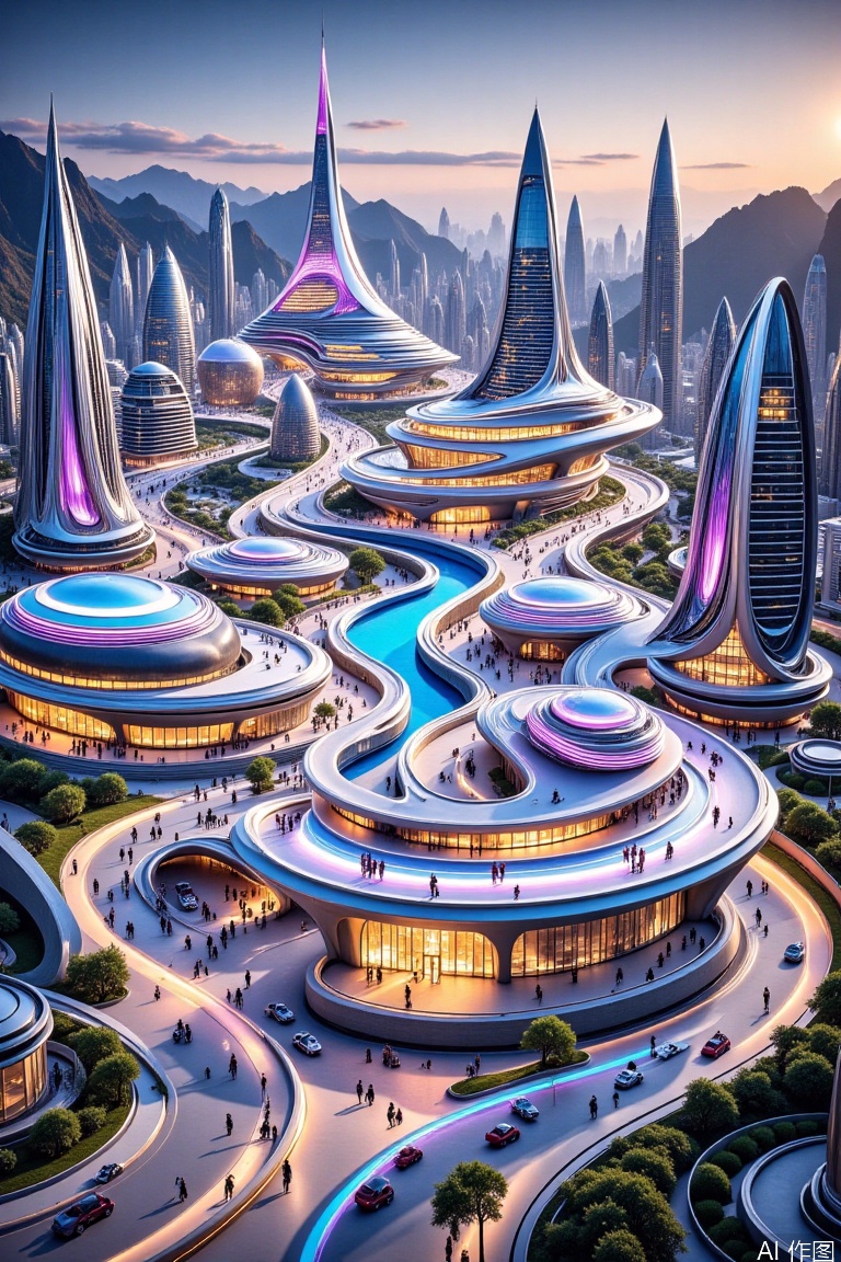 Future architecture,Magical architectural landscape