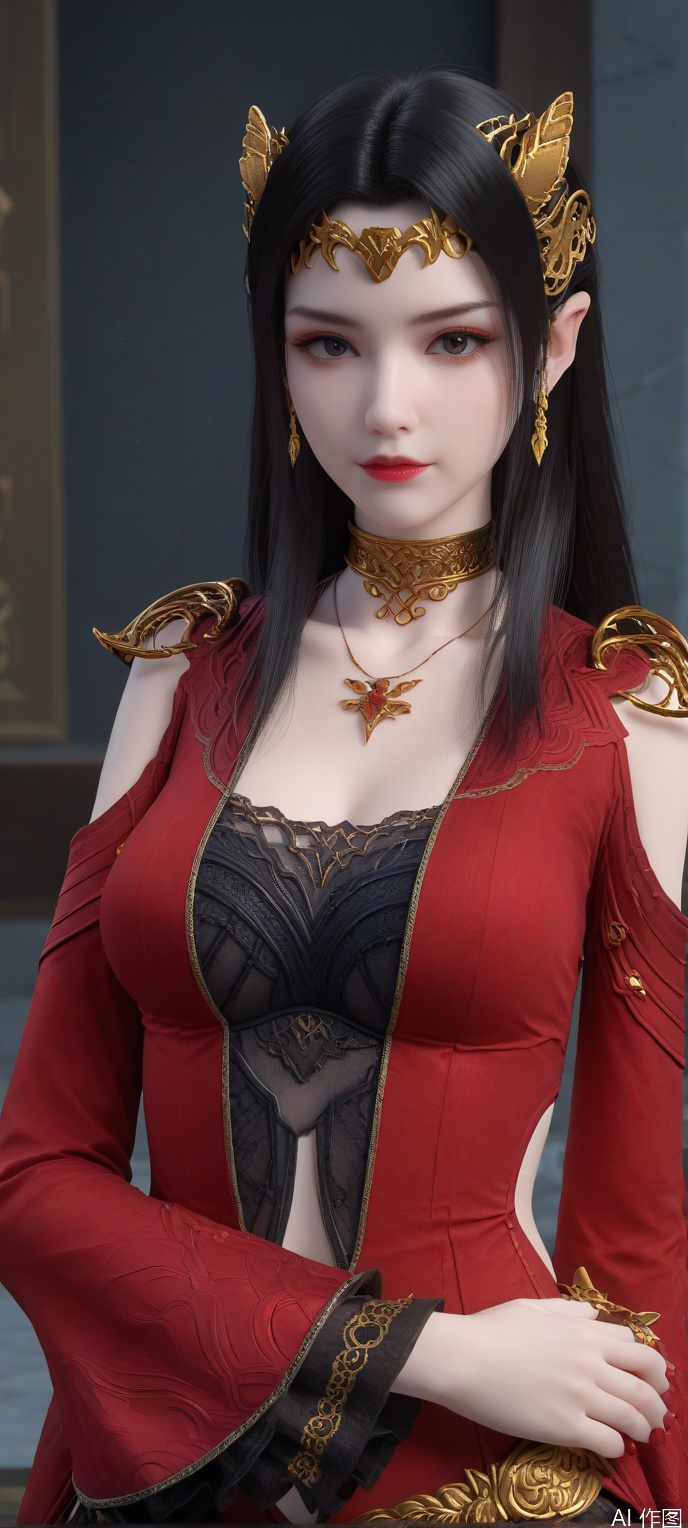 (high definition, Best quality, masterpiece, 4K, exquisite skin), 1girl, solo, breasts, looking at viewer, (diamond and beam background:1.1), upper_body,turning around
