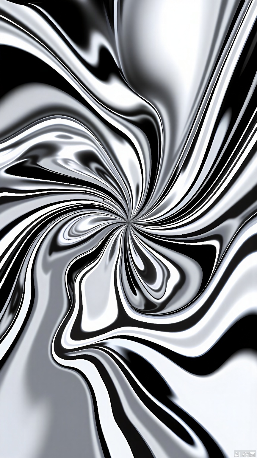 LTTX, Abstract digital artwork featuring a metallic, reflective surface with swirling patterns and light reflections. The image has a glossy, almost liquid-like texture with shades of silver, white, and black. The design is reminiscent of a distorted mirror or polished metal, creating a sense of depth and movement. The patterns are organic and fluid, giving a dynamic feel to the composition. The style is modern and minimalist, focusing on light and texture.