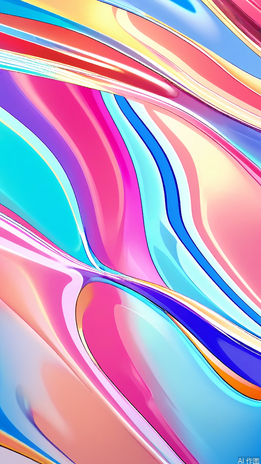 LTTX, Abstract digital artwork featuring smooth, flowing lines and shapes. Dominant colors are shades of blue and red, with a gradient effect creating a sense of depth and movement. The composition is dynamic, with no discernible objects or figures, emphasizing a fluid, almost liquid-like texture. The style is reminiscent of digital painting or 3D rendering, with a polished, glossy finish. The background is a soft, pastel blue, while the foreground features darker, more saturated hues. The image is signed by the artist in the bottom right corner.
