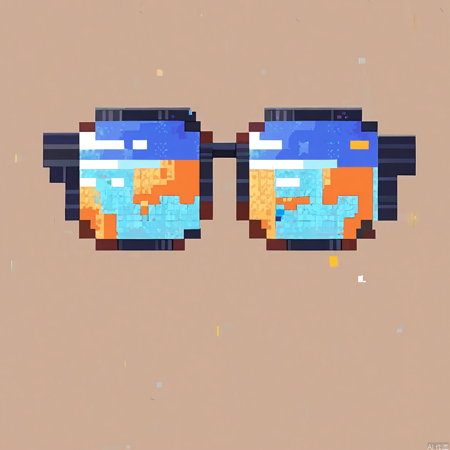 XSF, A pixel art store locator pin, in shades of blue and navy, with a pixelated map beside it.
