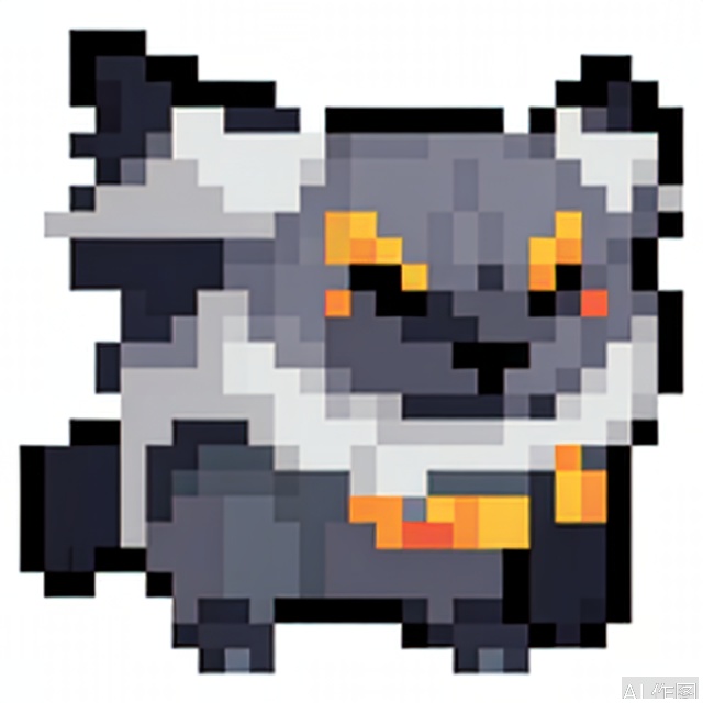 solo, 1boy,furry,looking at viewer, simple background, white background, standing, full body, pokemon \(creature\), no humans, transparent background, straight-on,SoulKnight,pixel style