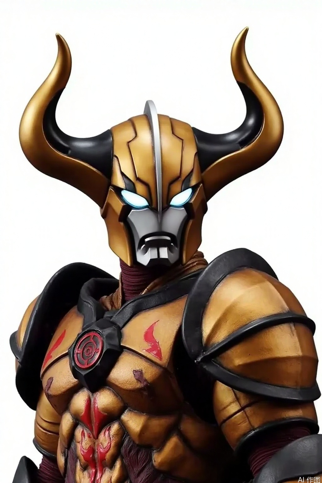 masterpiece, best quality,solo,(white background:1.2),simple background,
looking at viewer,Absolute Diavolo,breastplate,gold armor,shoulder armor,mask,helmet,armor,horns