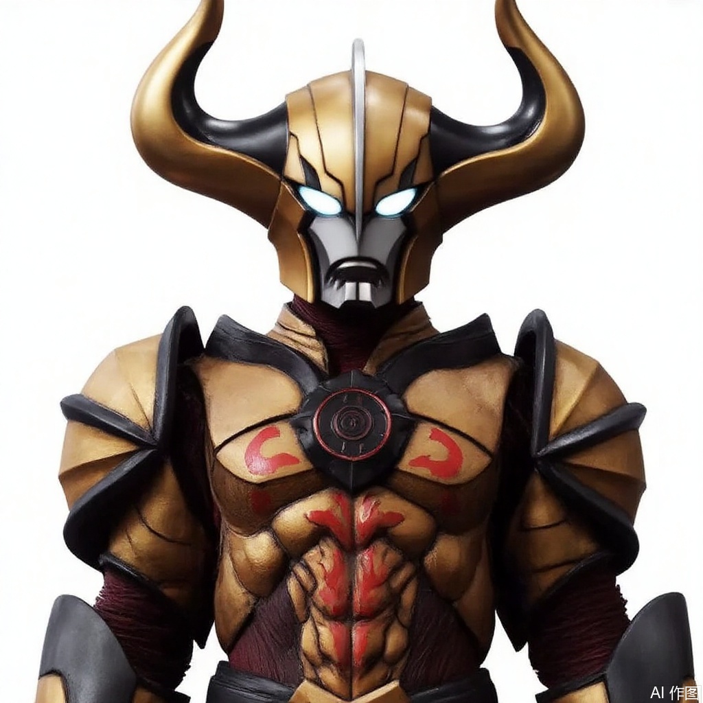 masterpiece, best quality,solo,(white background:1.2),simple background,
looking at viewer,Absolute Diavolo,breastplate,gold armor,shoulder armor,mask,helmet,armor,horns