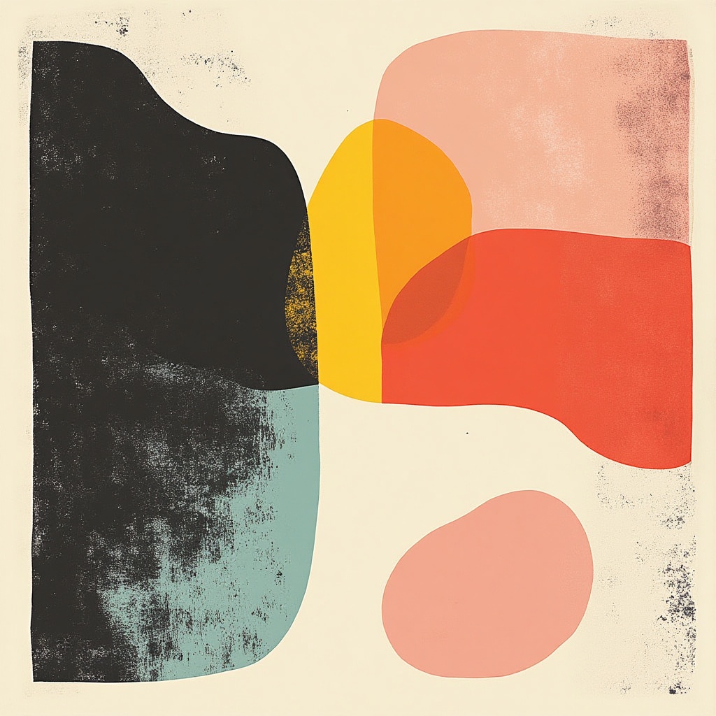 swiss design poster,  abstract geometric shapes,  texture on Tensor.Art