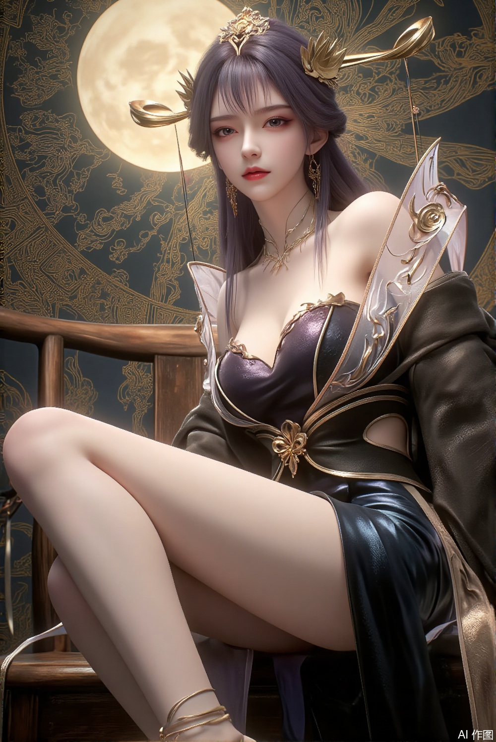 XUER dim moonlight,Extremely skinny slender girl,The exaggerated and deformed human body is full of India luxury and sexual metaphors,and the colors are insolent and dazzling,full of Japanese style,harmonious and multiple Buddhist atmosphere,Clear lines,(illustration:1.3),Unique,weird,gorgeous and classical painting style,by Aya ****,by Aubrey Beardsley,Classicism,Decorativeism,1girl,masterpiece,best quality,Takato Yamamoto style,by Chiharu Shiota,Texture,Axis Shift Lens,Migration,Dynamic Composition,Bang Haisu,Luo Erchun,Dark Magic,line art,intricate abstract background,fractal art,official art,low saturations,dim lighting,high detailed skin,(detailed skin:1.1),1girl,solo,long hair,chinese clothes,facing viewer,shawl,anklet,
