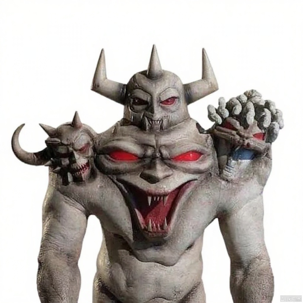masterpiece, best quality,solo,(white background:1.2),simple background,
looking at viewer,logo,horned helmet,horns,armor,spikes,helmet,mask,cover,shoulder armor,breastplate,monster