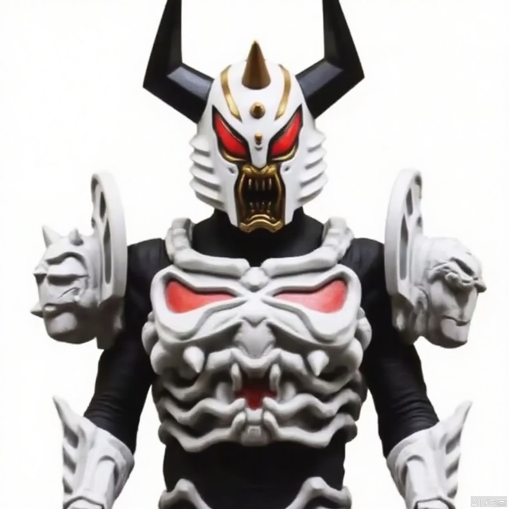 masterpiece, best quality,solo,(white background:1.2),simple background,
looking at viewer,skeleton,skull,horned helmet,white armor,horns,gloves,armor,spikes,full armor,helmet,mask,cover,gauntlets,shoulder armor,breastplate,monster
