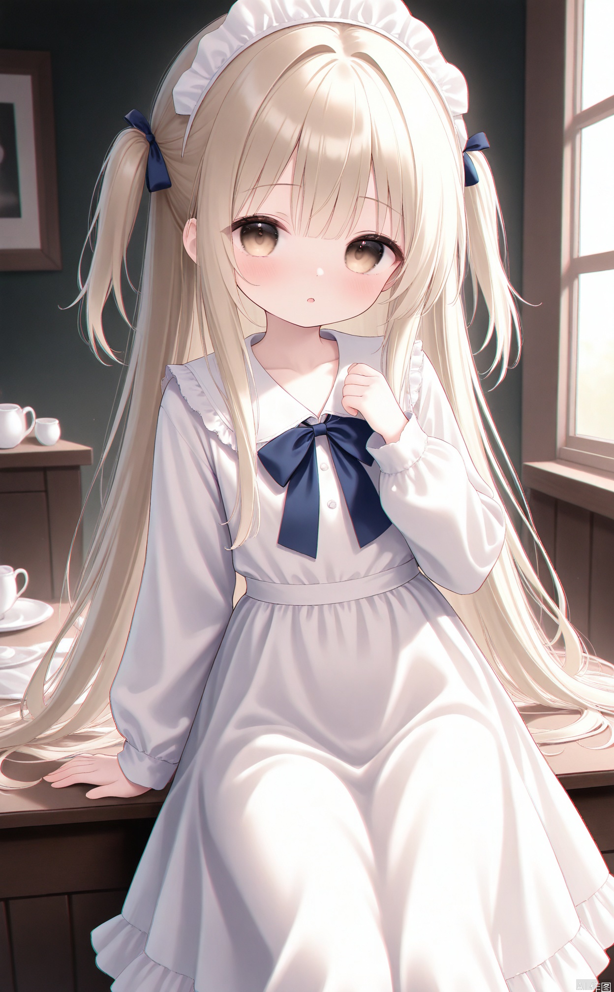 masterpiece,very aware,highres,absurdres,newest,best quality,loli,petite,high quality,chromatic_aberration,1girl,soli,long sleeves,long dress,
