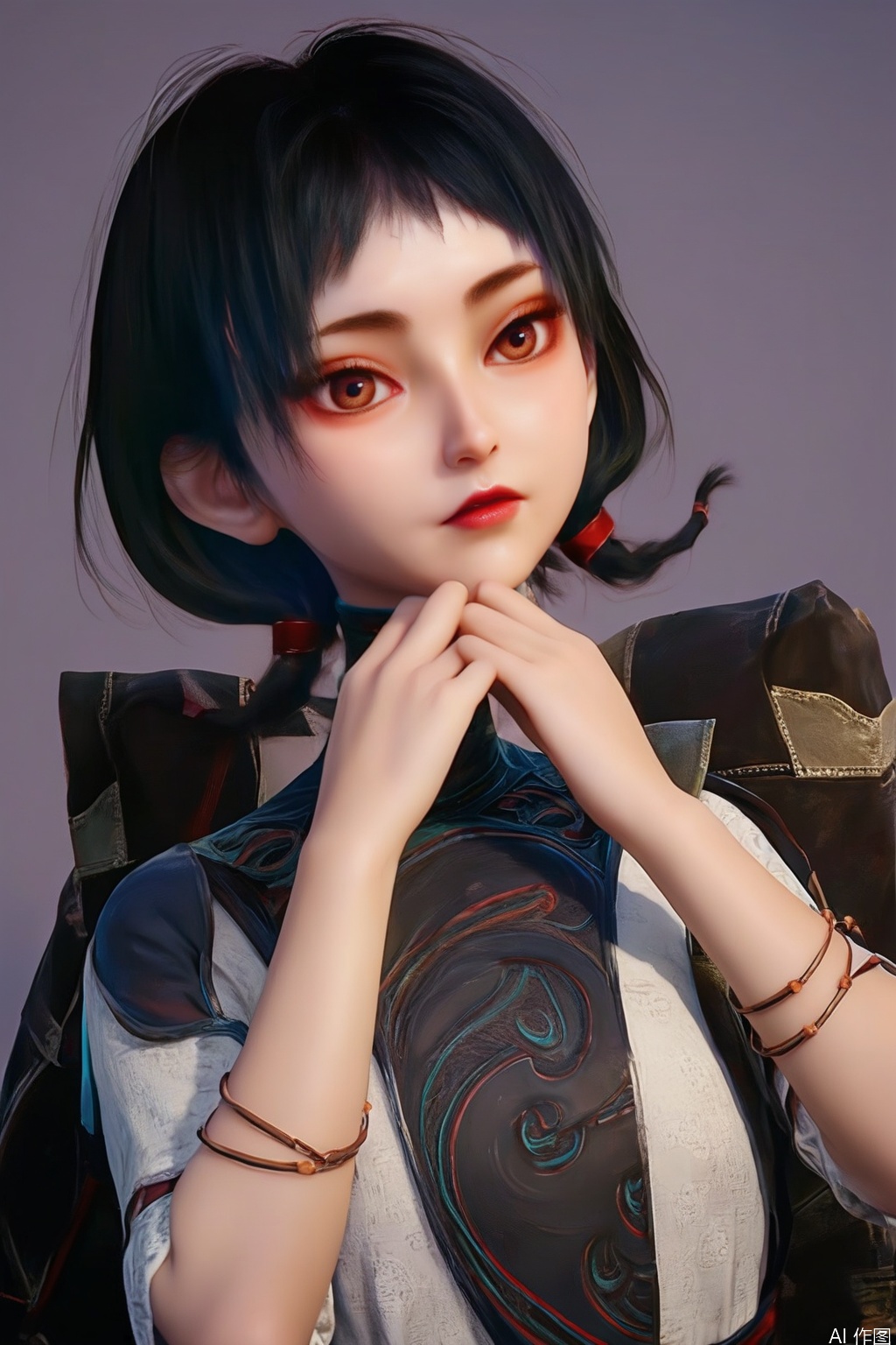 score_9, score_8_up, score_7_up,highly detailed digital,CG,realistic,
1girl, solo, brown eyes, black hair, short_hair,
