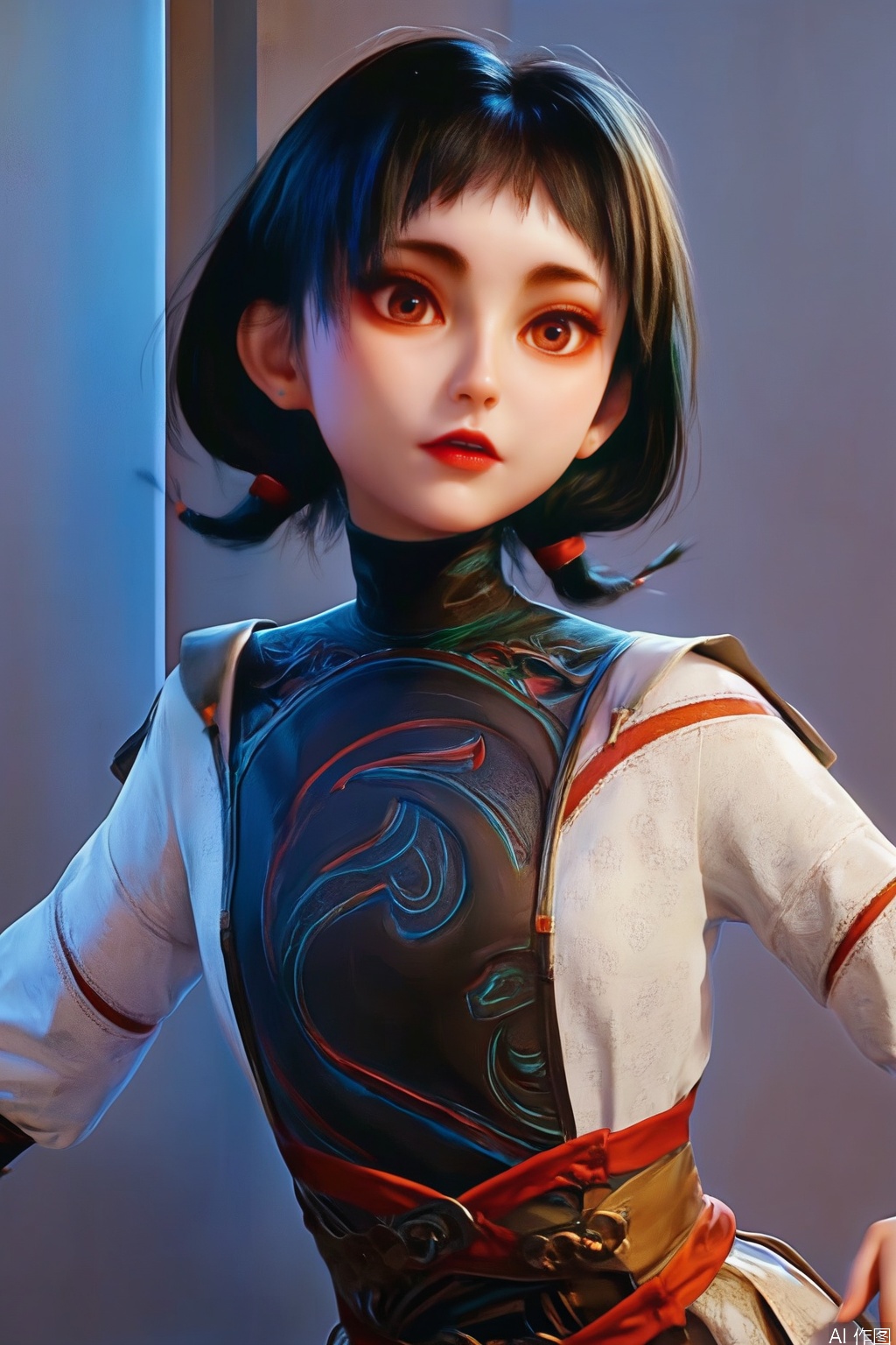 score_9, score_8_up, score_7_up,highly detailed digital,CG,realistic,
1girl, solo, brown eyes, black hair, short_hair,