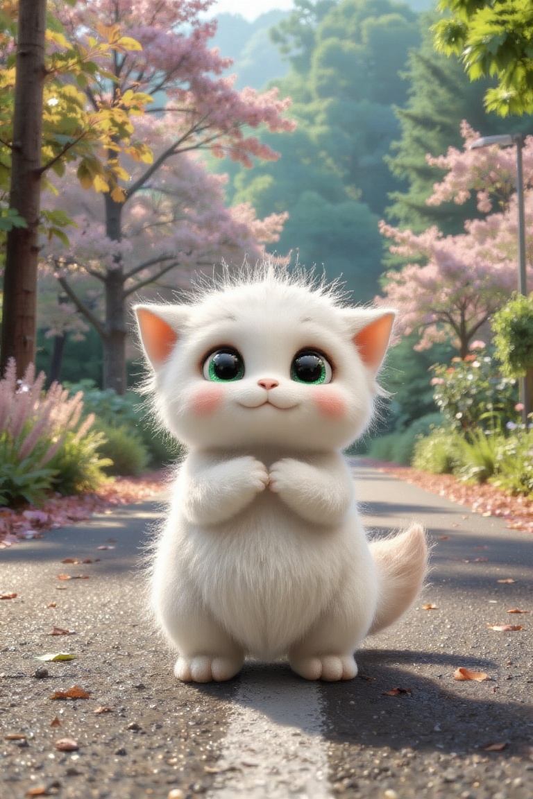Cute fantasy creature,  standing on a,  Road on Tensor.Art