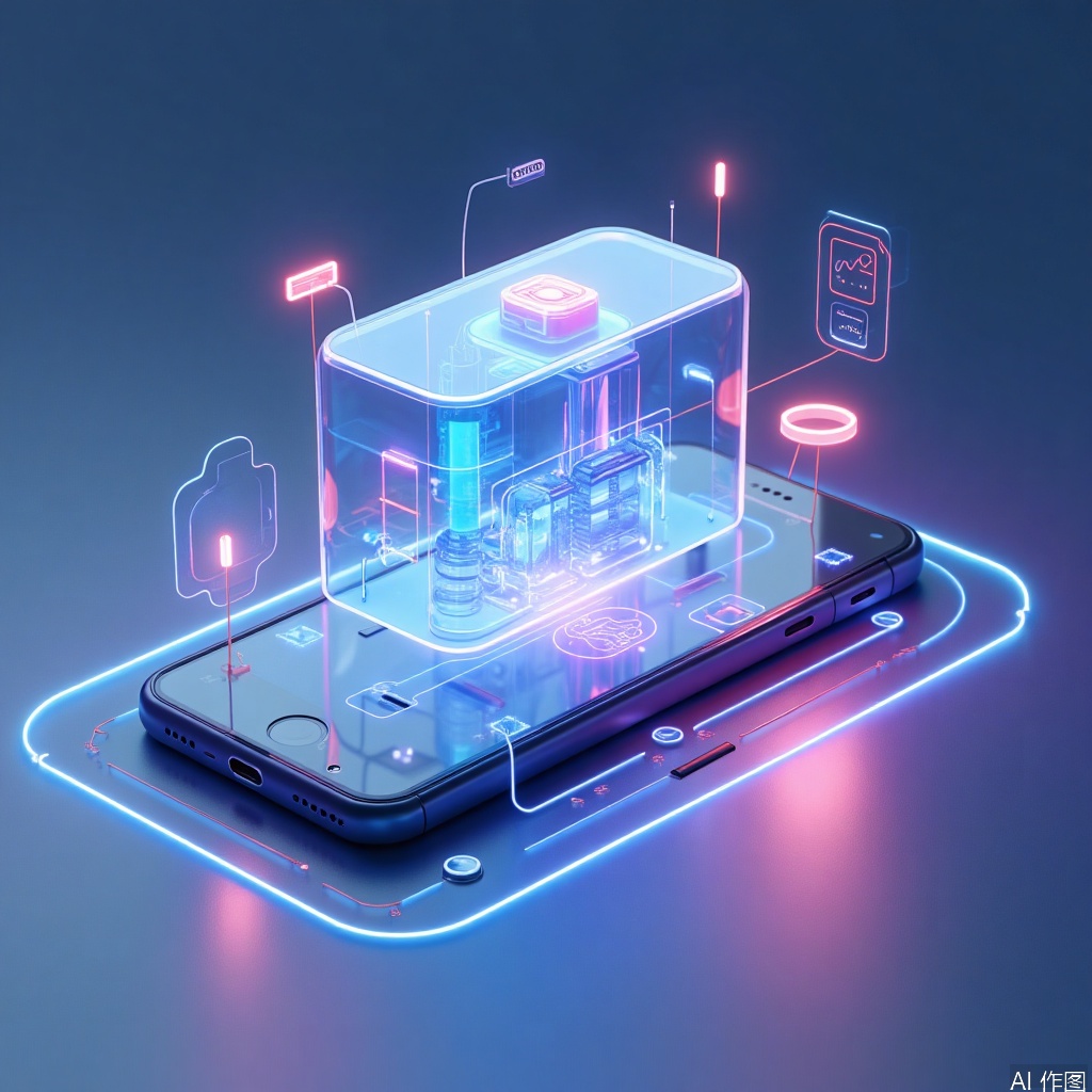 3D icon,technological sense,mobile phone