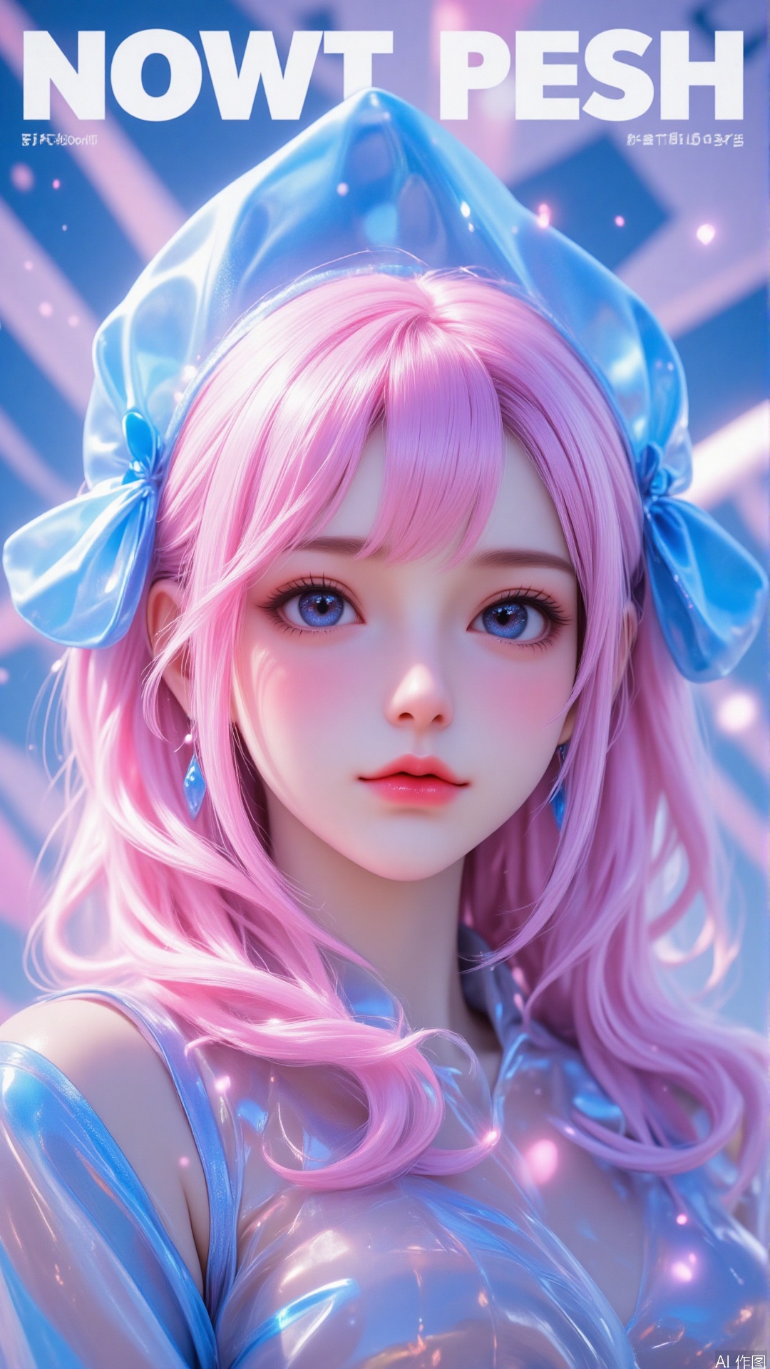 masterpiece,bestquality,superwideangle,1girl,pinkandbluehair,,cuteanimeface,tears,masterpiece,transparentcolorPVCclothing,transparentcolorvinylclothing,wholebody,glitchlump}onface,smile,mediumhair,filmgrain,lens_flare,colorful,chromaticaberration,dynamicpov,closedmouth,Intenseemotionalexpression:death,glitchart,ultra-detailed,extremelydelicateandbeautiful,albumcover,album,albumdescription,Pixilationonface,Doubleexposure,ChromaticAberration,Lightleaks,Noiseandgrain,Colordegradation,Glitchlettering,art,abstractart,geometry,clearlines,squares,bright,limitedpalette,{canonicalcomposition},neatdiagonalstripedbackground,{{bluewithwhitestripedbackground}},{limitedpalette},flatcolored,blueandwhite,ww