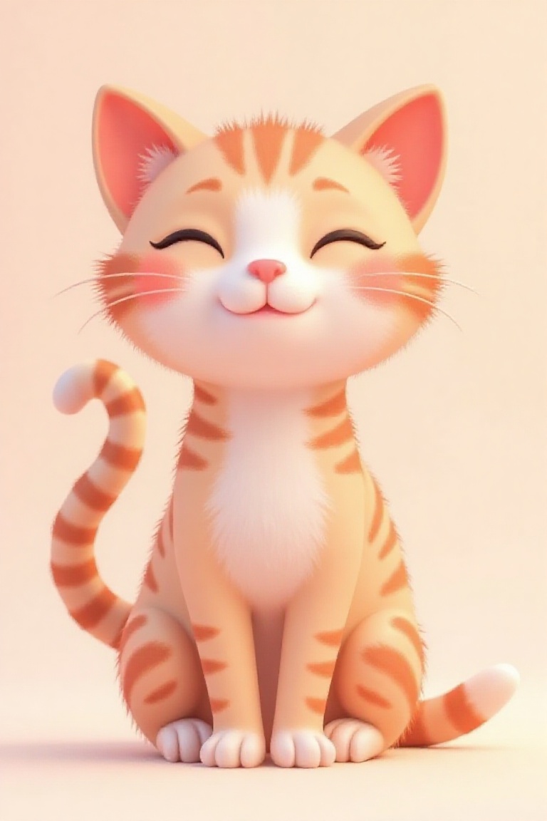 illustration,  very cute cat ,  Flat illustration on Tensor.Art