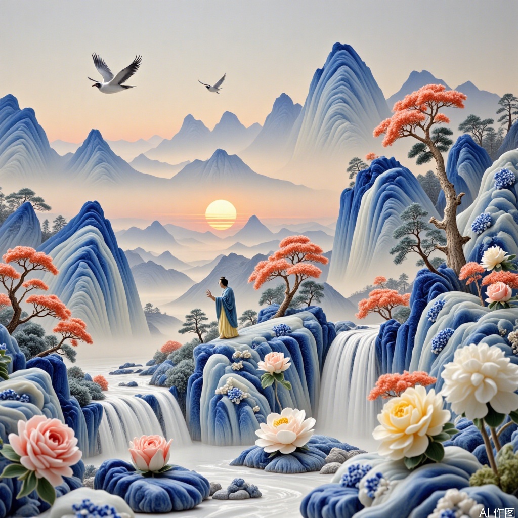 ,flowers,Model after the ancients,scenery,