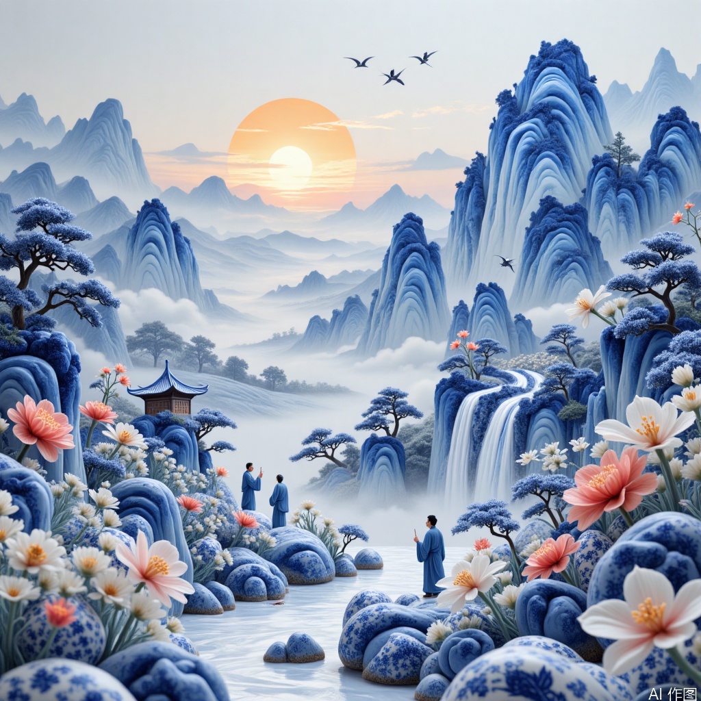 ,flowers,Model after the ancients,scenery