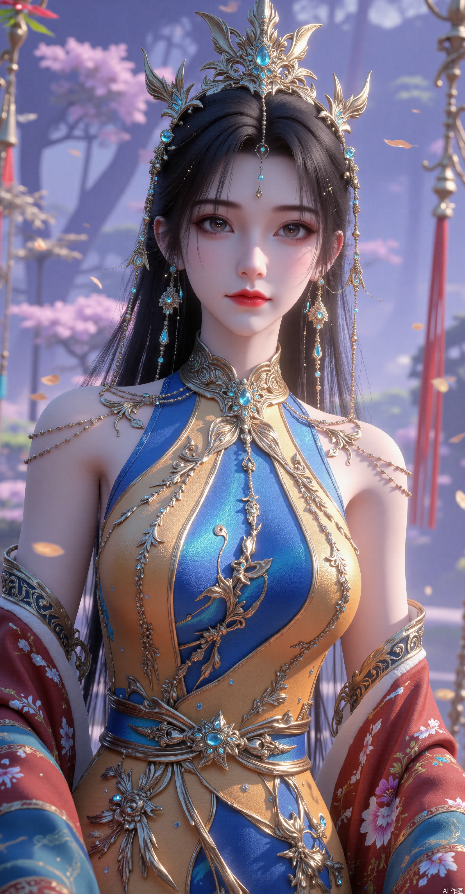 Costume Style Category
 
1. Draw a Portrait of a Person in Exquisite Ancient - style High - end Clothing: Require AI to draw a character image wearing magnificent ancient - style high - end clothing. The clothing should have delicate metal accessories and colorful fabric patches, with an overall style that is grand and rich in layers. You can refer to the color matching and decorative details of the clothing in the picture.
 
2. A Character in a Gorgeous Skirt in the Xianxia Theme: Set in the background of the Xianxia world, create a character wearing a gorgeous skirt. The skirt should have a unique collar design, flowing fabric, and exquisite pattern decorations. At the same time, match it with headwear and earrings and other accessories that conform to the Xianxia style.
 
Scene Integration Category
 
1. A Noble Fairy in a Fantasy World: Use AI to create a fantasy scene with strange landforms and mysterious lighting. A fairy dressed in clothing similar to that in the picture is placed in it, showing a noble and extraordinary temperament.
 
2. The Protagonist of a Celebration in an Otherworld: Set a celebration scene in an otherworld, with rich elements such as crowds, fireworks, and special buildings. At the center of the picture is a character wearing the exquisite clothing in the picture, becoming the focus of the celebration.
 
Character Design Category
 
1. The Image of a Female Elder in a Xianxia Sect: Create the image of a female elder in a Xianxia sect, wearing clothing similar to the style in the picture. Show her status in the sect and powerful immortal cultivation through her clothing, accessories, and demeanor.
 
2. A Goddess in Myth and Legend: Based on myth and legend stories, draw the image of a goddess. Refer to the clothing style in the picture, and the goddess should have a sacred and elegant temperament that conforms to her identity. Some mythical elements such as auspicious clouds and divine light can be added as special effects.