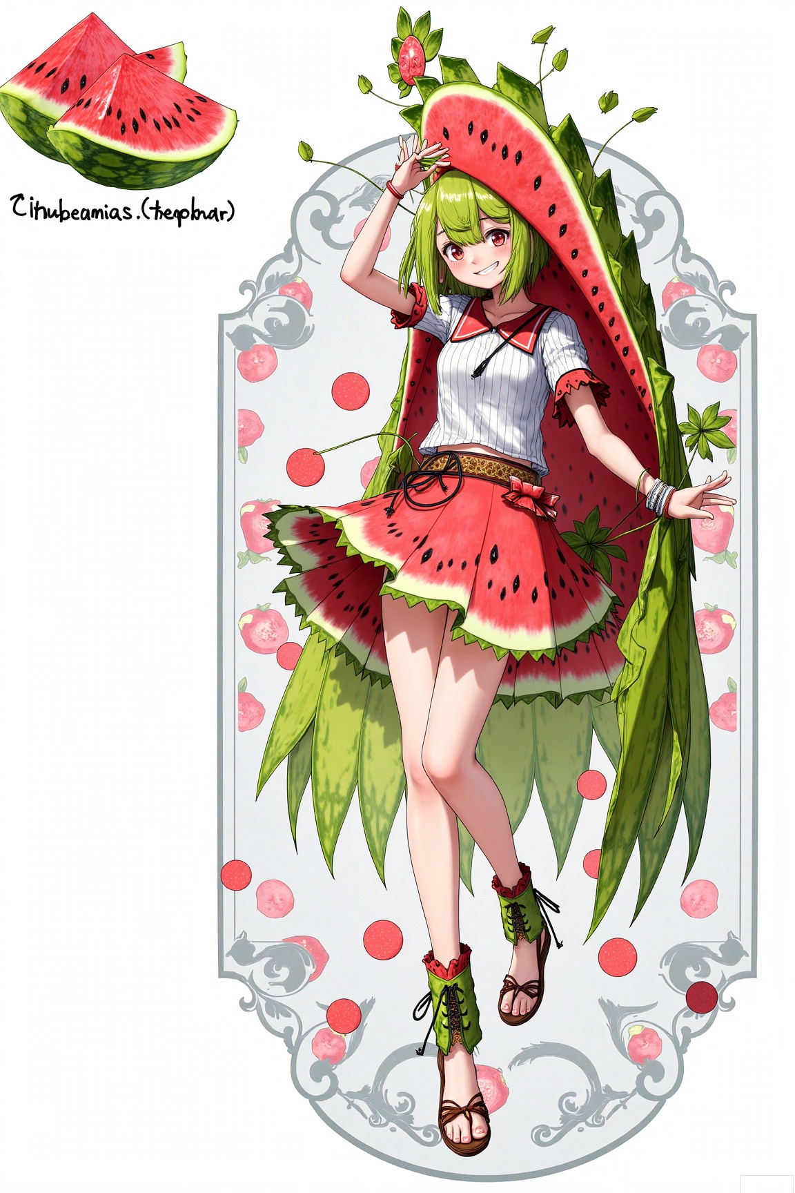 dcpzst, a watermelon-style two-dimensional character image