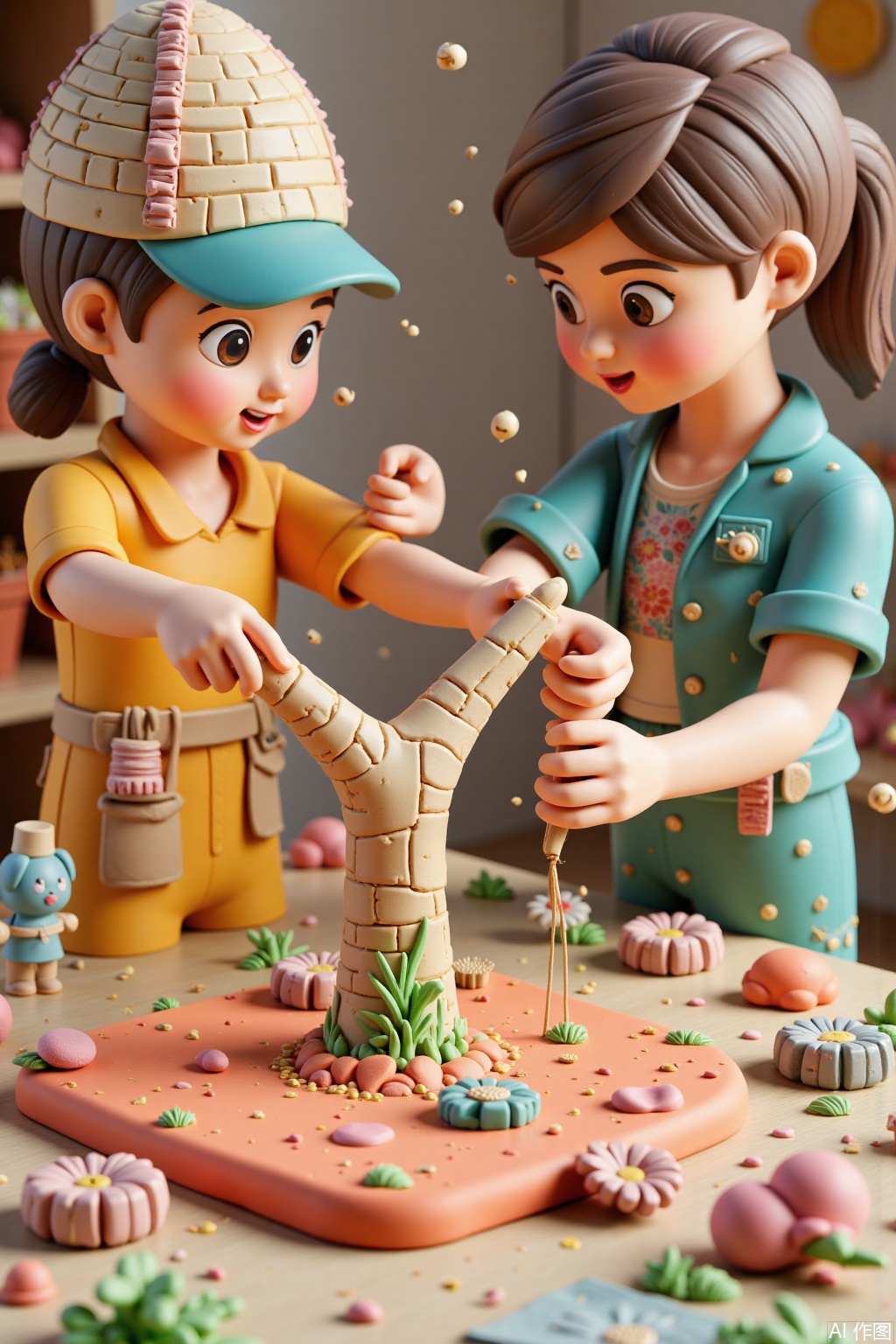 3D clay style, May 4th Youth Day