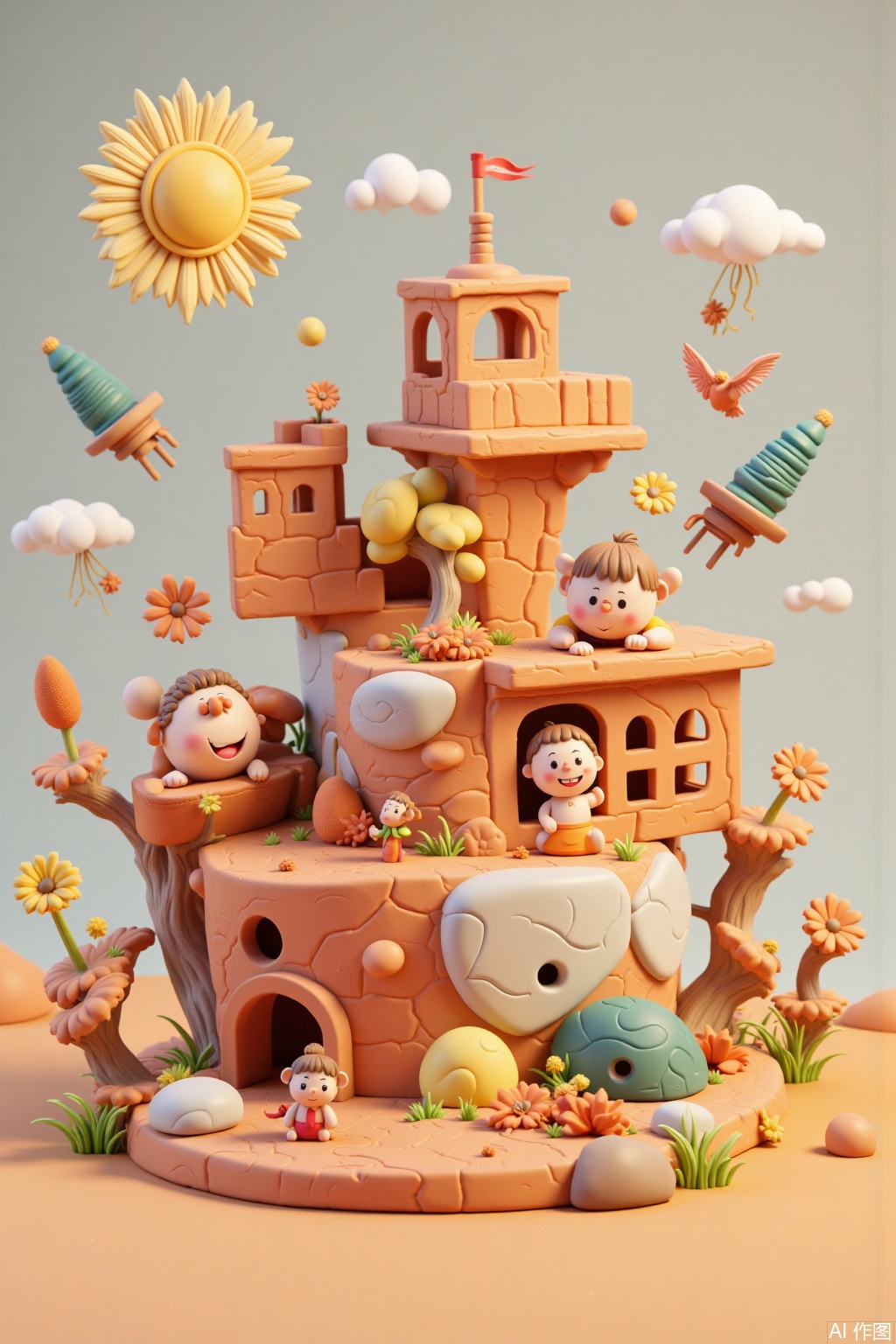 3D clay style, May 4th Youth Day
