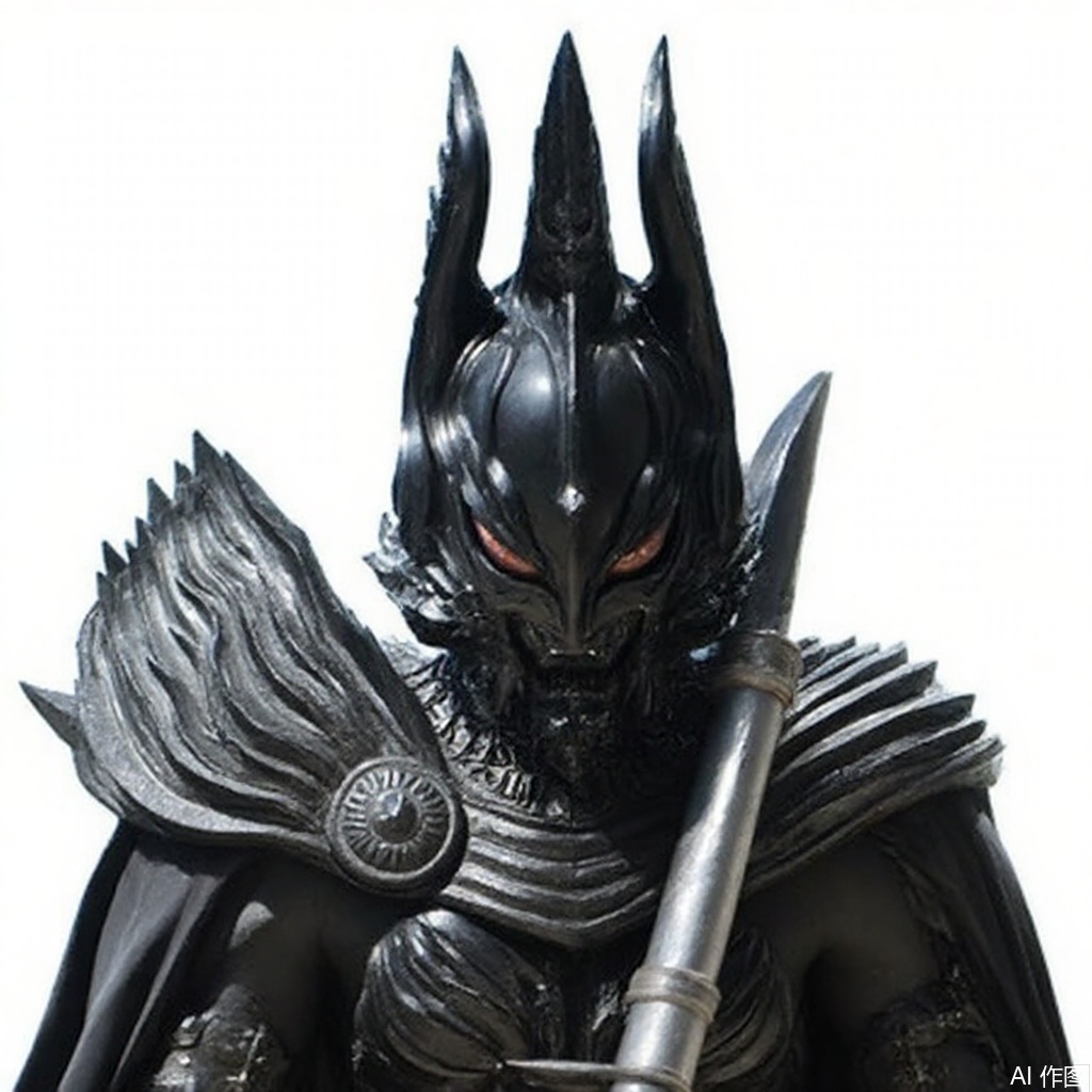 masterpiece, best quality,solo,(white background:1.2),simple background,
looking at viewer,breastplate,shoulder armor,gauntlets,cover,mask,helmet,full armor,weapon,spikes,armor,gloves,horns