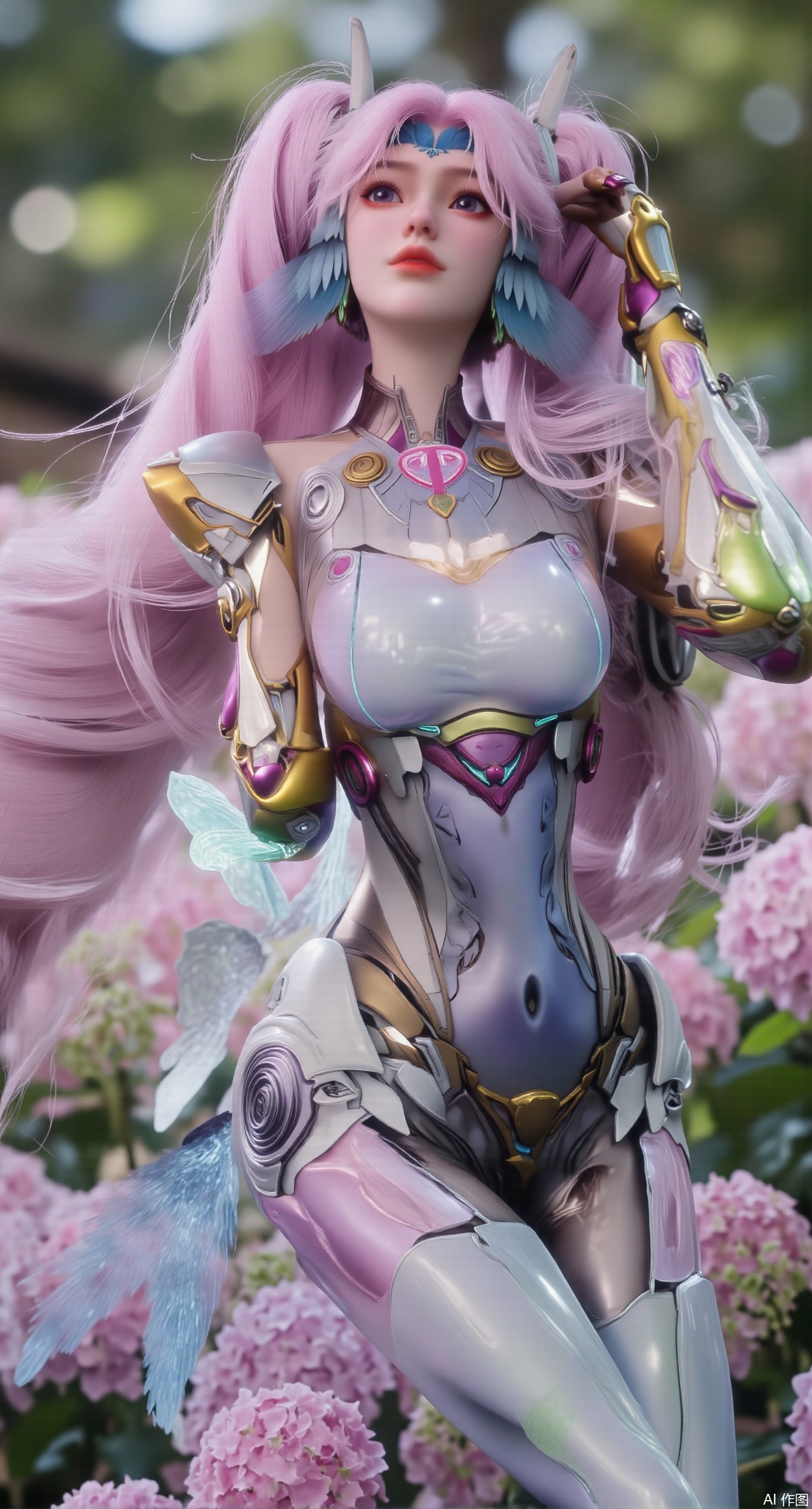  SFW,(masterpiece:1.2),best quality,absurdres,masterpiece,original,extremely detailed wallpaper,perfect lighting,1girl,solo,looking at viewer,(cowboy_shot:1.3),long hair,high heels,blurry background,depth of field,motion blur,(long dress:1.23),china_dress,chinese_style,bare shouders,crystal_earrings,headpiece,hair_tie,chest_jewel,gem,necklace,jewelry,in summer,day,outdoors,nature,garden,,(standing,Hydrangea, Hydrangea Field:1.69),(huge breasts:2.99),(full breasts:2.99),Xzhihua,Xsiyouyou,Xyanruyu,Xmoxiaonan,Xyeqingxian,Xyunwangshu,XlishaoyinY,Xxiaowu,Xyusanniang,XhuolingerHHY,Xwangqiuer,Xxuenv,XyunyunX,XqingnvzongZM,Xshangguanweier,XanmiaoyiXY,Xaichen