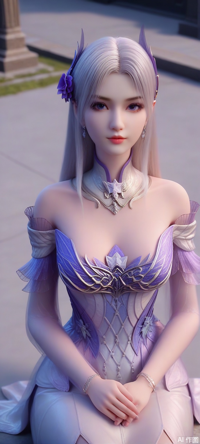 score_9,score_8,(high definition, Best quality, masterpiece, 4K, exquisite skin), intricate details, 1girl, solo, big breasts, looking at viewer, sitting, face focus