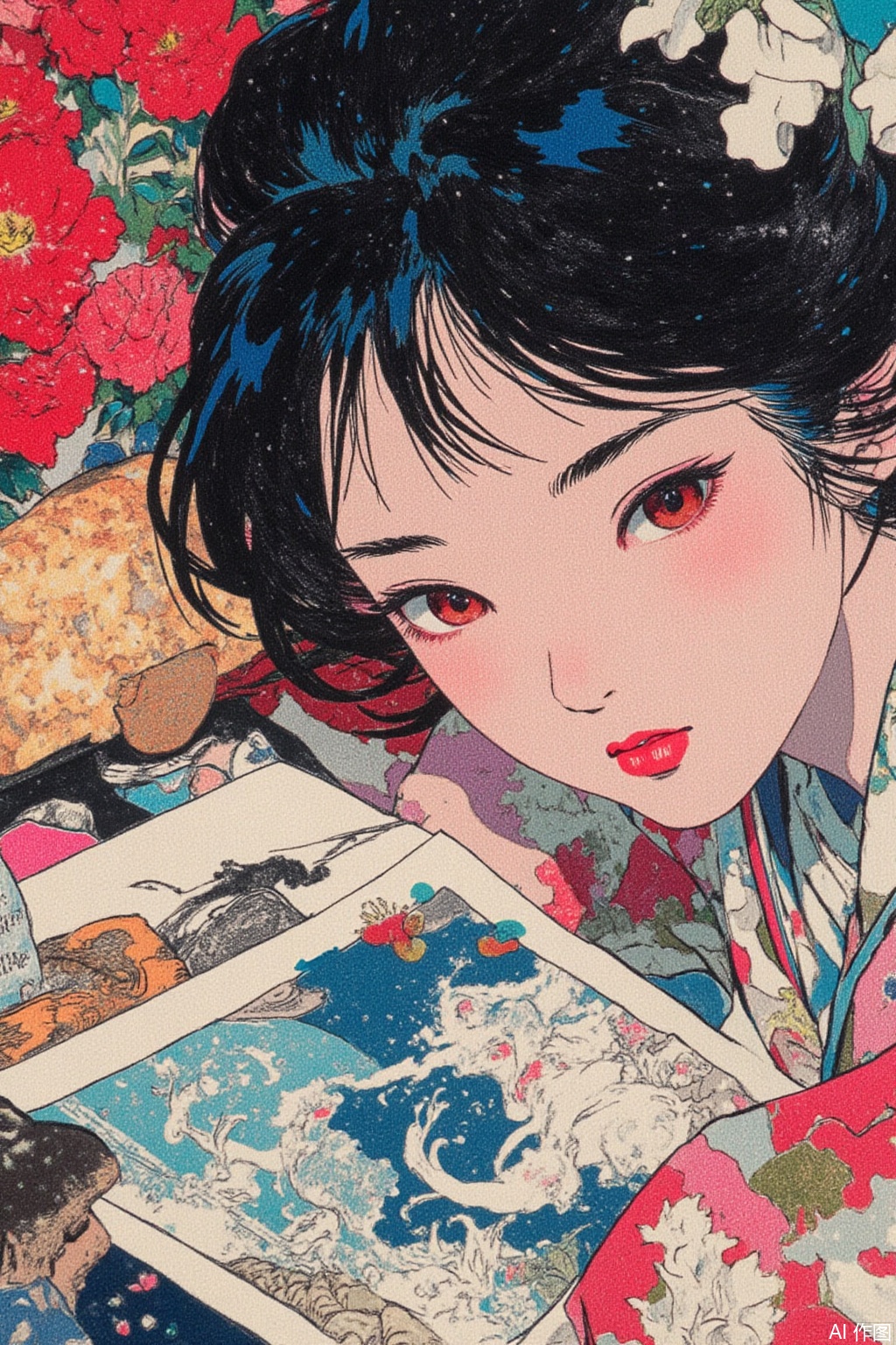1girl,fsh,Ukiyo - e