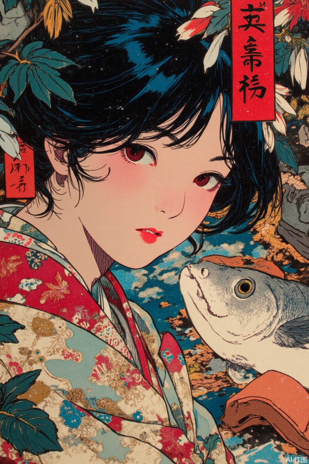 A beautiful girl,,fsh,Ukiyo - e