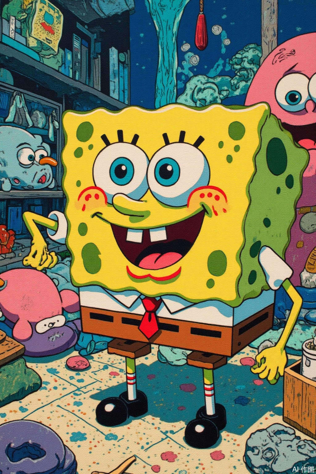 spongebob squarepants (character),,fsh,Ukiyo - e