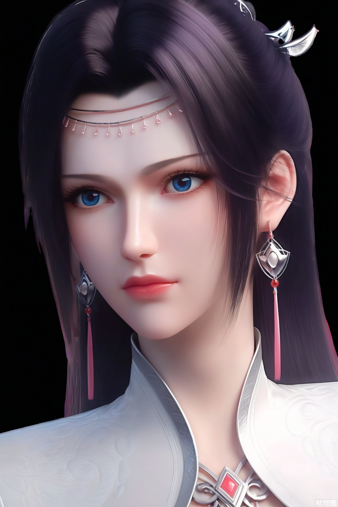 score_9, score_8_up, score_7_up,
1girl, solo, long hair, blue eyes, black hair, hair ornament, dress, jewelry, closed mouth, upper body, earrings,earrings, dress, chinese clothes,black background,,
masterpiece,best quality,good quality,very aesthetic,A shot with tension,impactful picture,offcial art,movie perspective,masterpiece,facing the lens,best quality,very aesthetic,extremely delicate and beautiful,huge filesize,amazing quality,32K UHD,