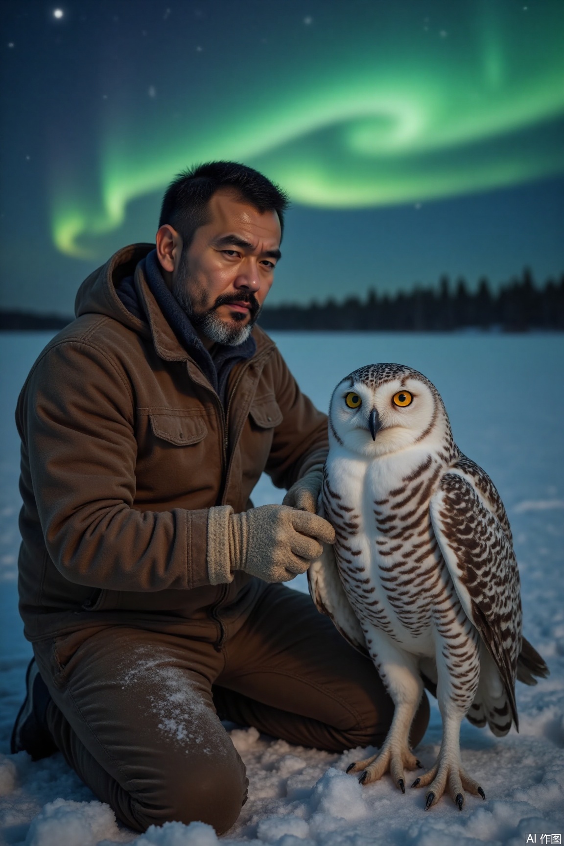 KYNR,

The bearded man kneeled under the northern lights to stitch the snowy owl's wings, ice crystals attached to his suede gloves. An extinct traveler pigeon floated in the preservative glass bottle, and his breath condensed into ice mist at minus thirty degrees below the age of 20, as if he was making memory specimens for the entire disappearing ecosystem.