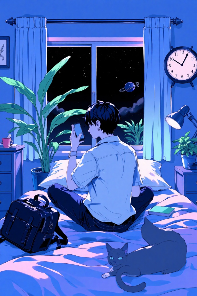 neon,  1boy,  phone on Tensor.Art