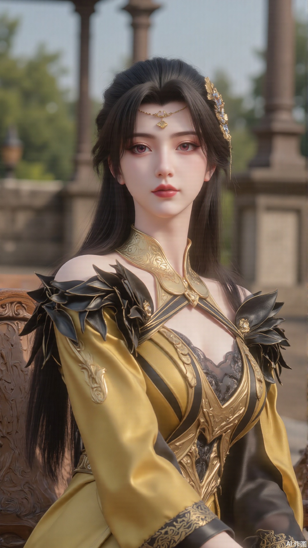 1girl,  long hair,  black hair by Tim_Yi on Tensor.Art