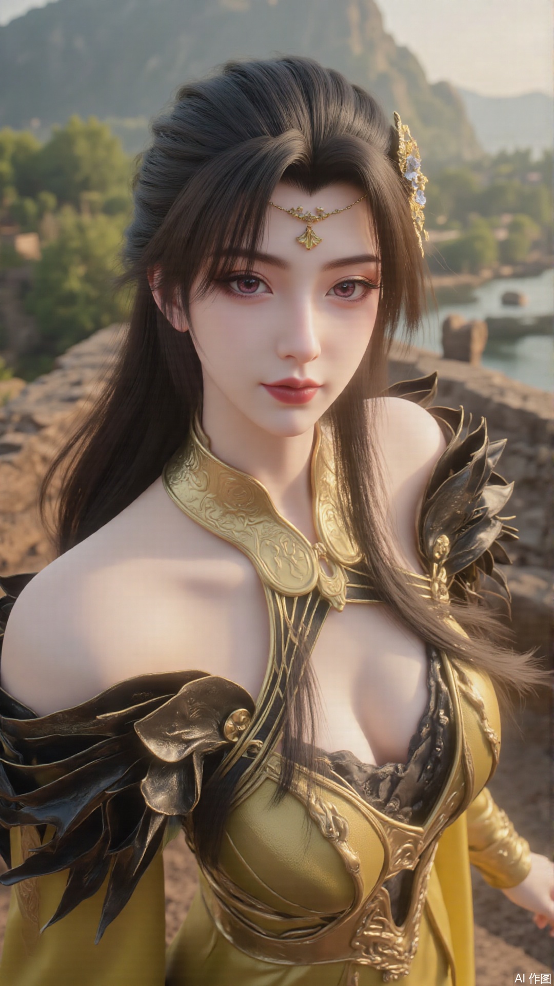 1girl,  long hair,  black hair by Tim_Yi on Tensor.Art