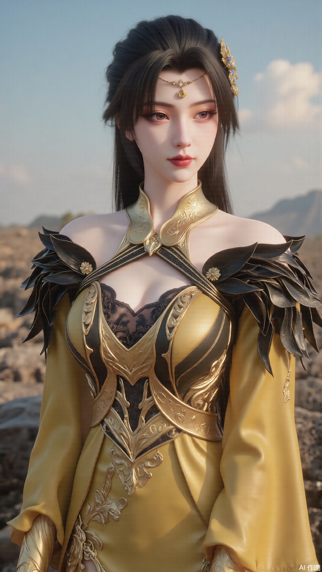 1girl,  long hair,  black hair by Tim_Yi on Tensor.Art