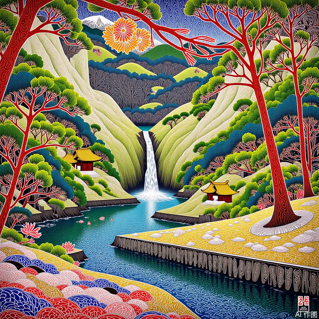 The art of lines,Food carving art,Freehand Chinese painting