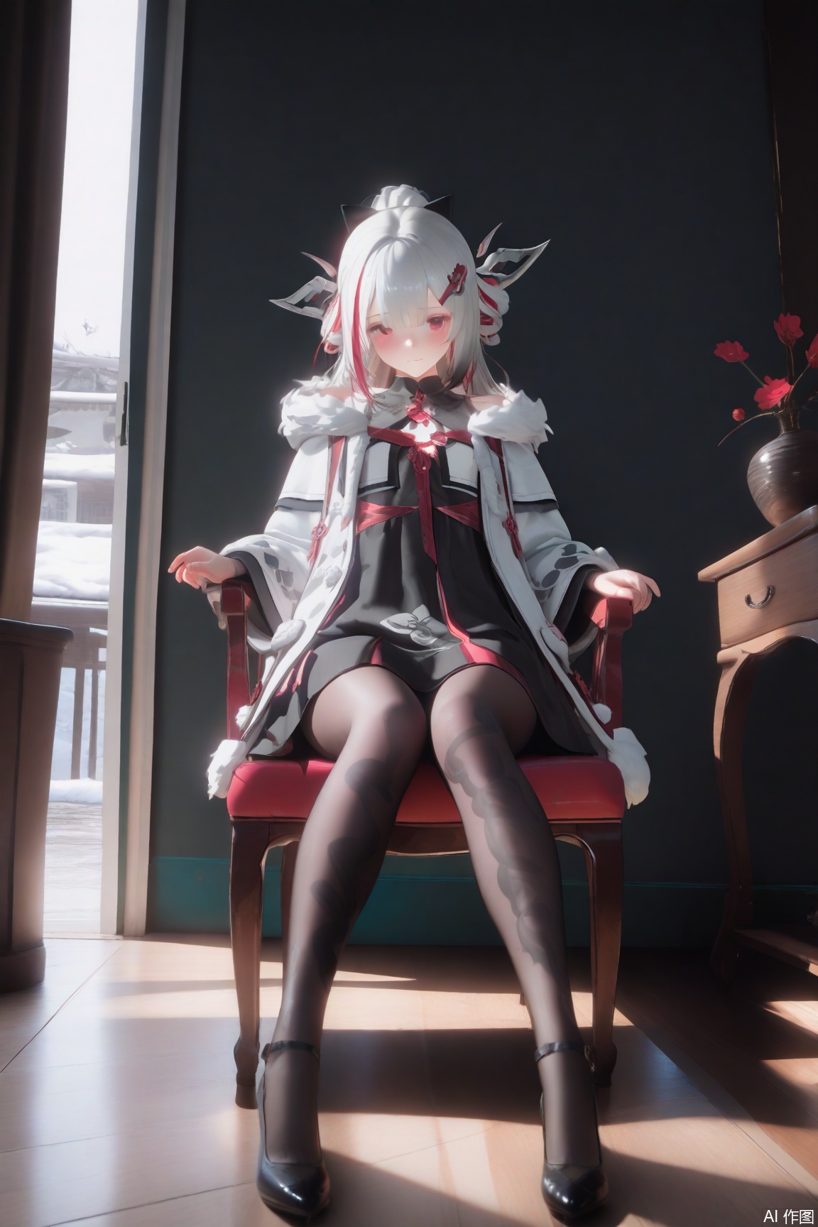 masterpiece,high quality,best quality,masterpiece,high quality,best quality,1girl,jly,full body,sit on the chair