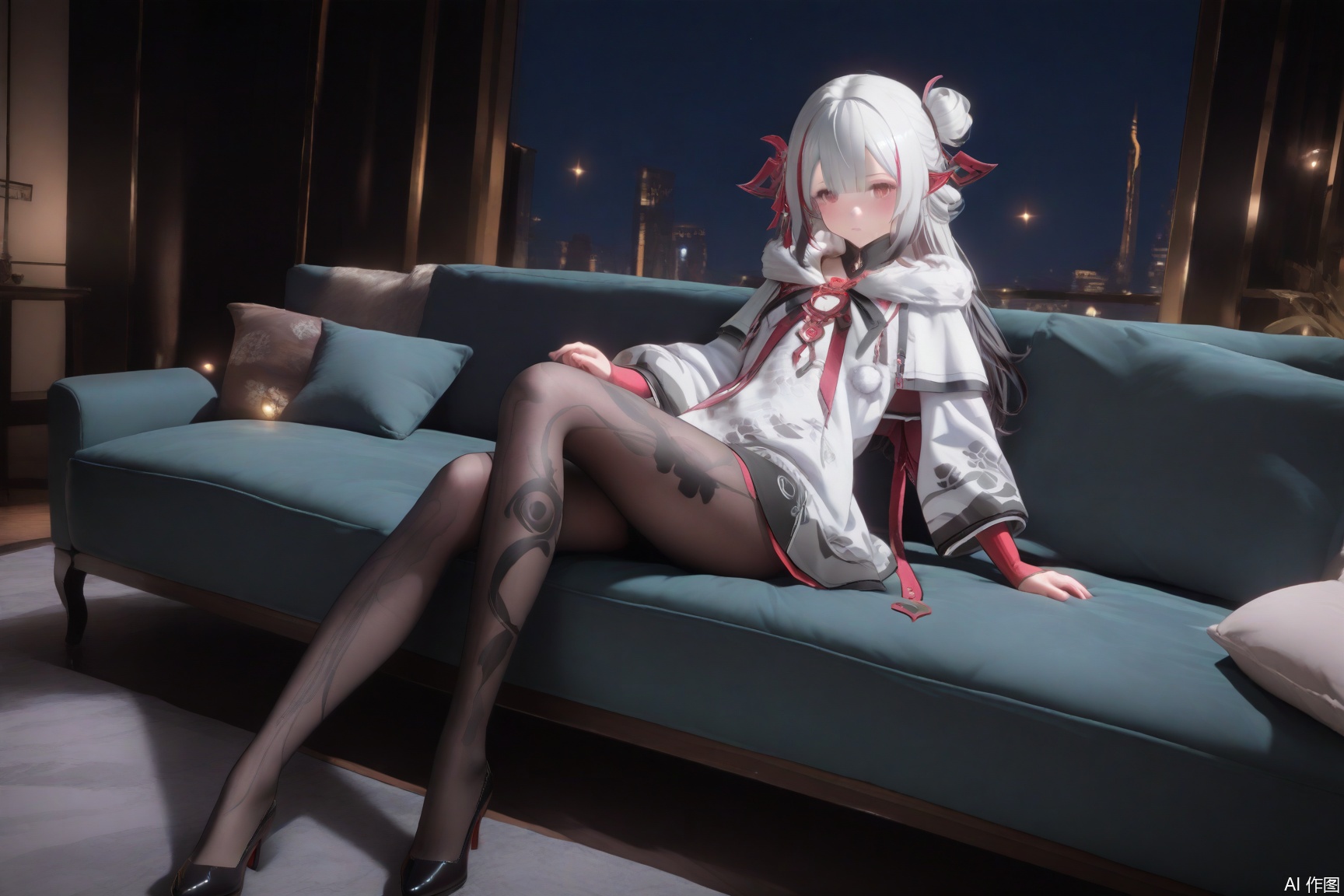 masterpiece,high quality,best quality,masterpiece,high quality,best quality,1girl,jly,full body,lie on the sofa