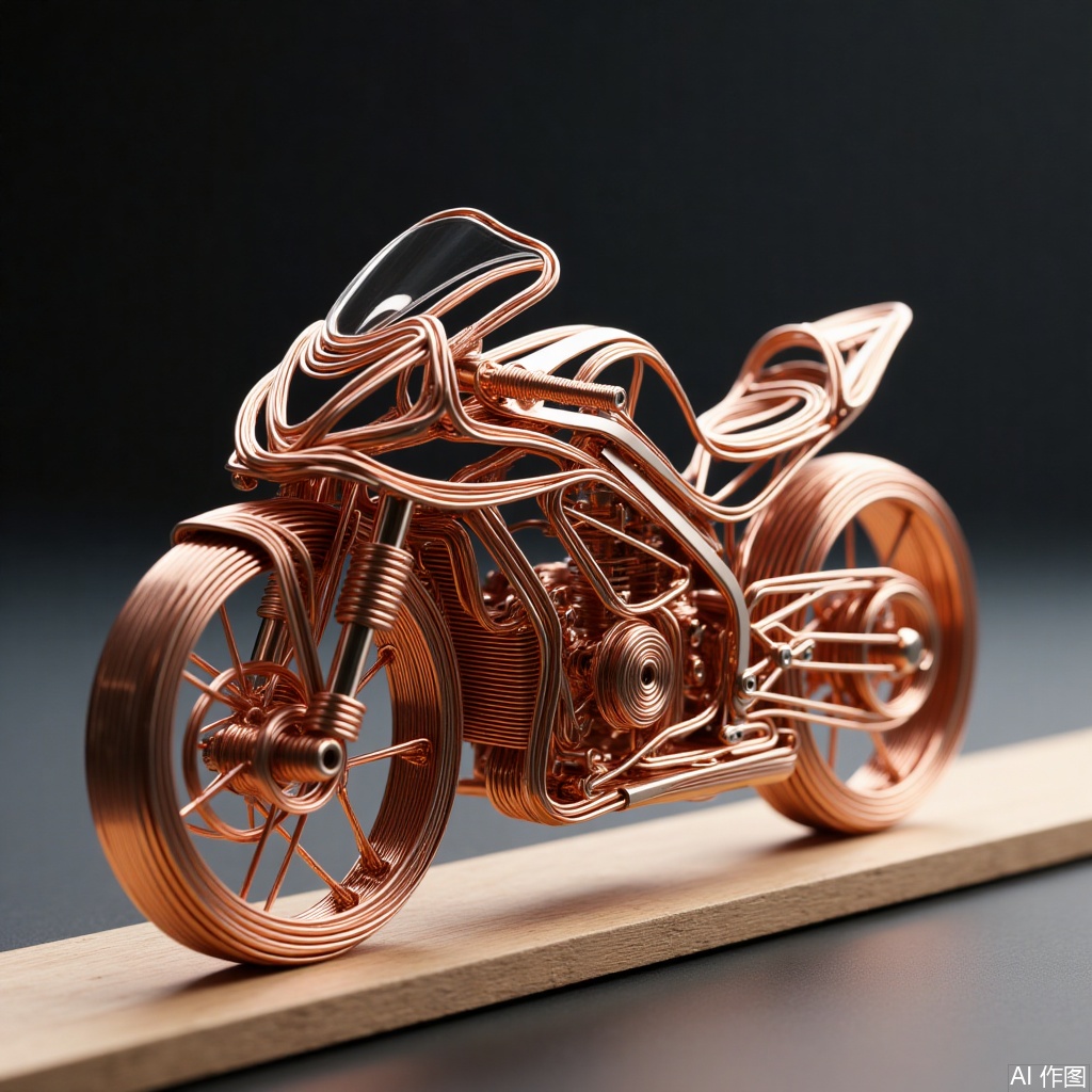 motorcycle,Copper wire handicrafts