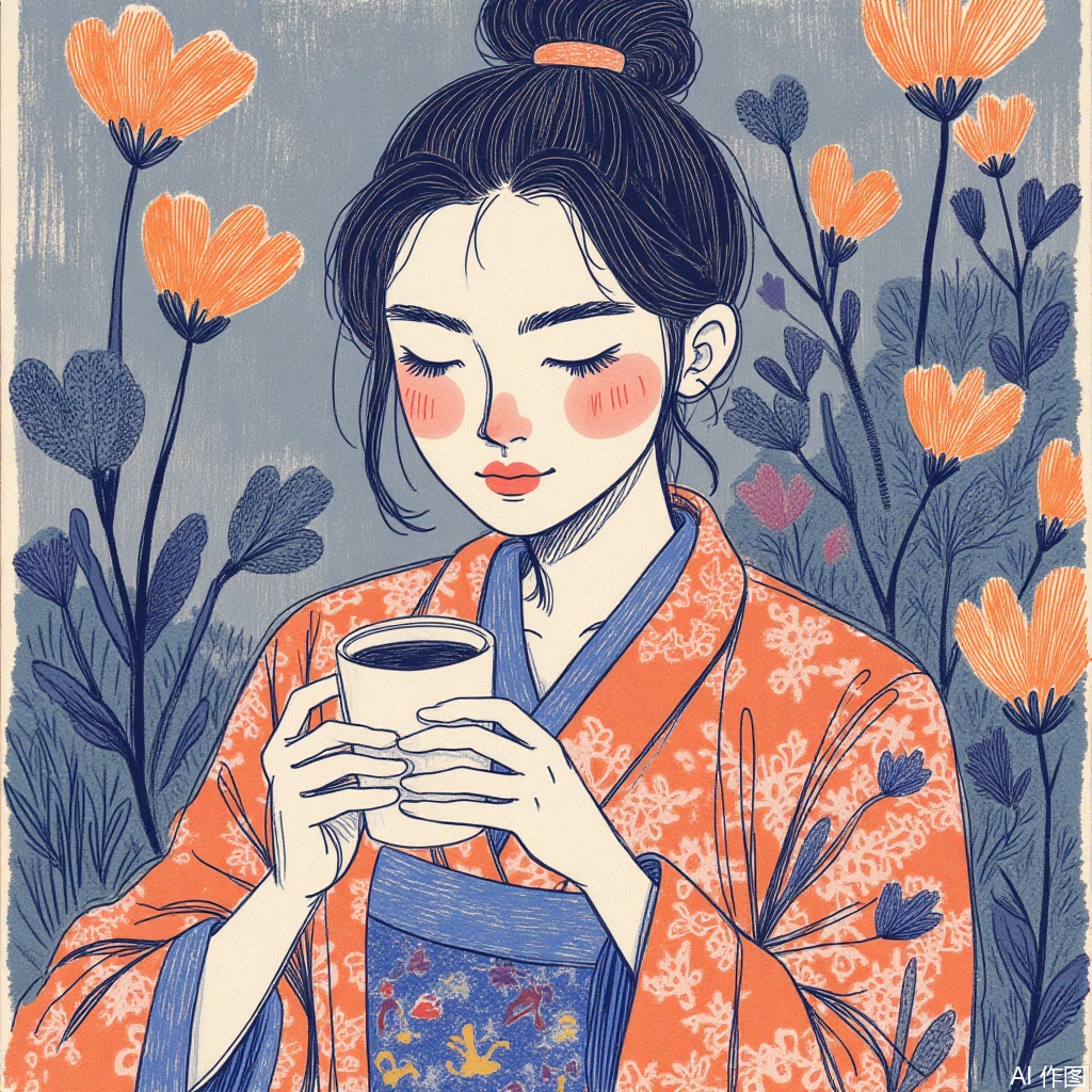 女孩在房间弹吉他