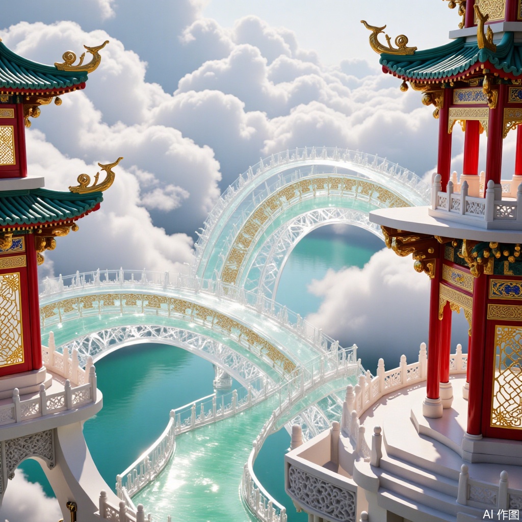 The art of lines,  Alternate dimension view,  glittering and translucent by 嘉嘉 on Tensor.Art