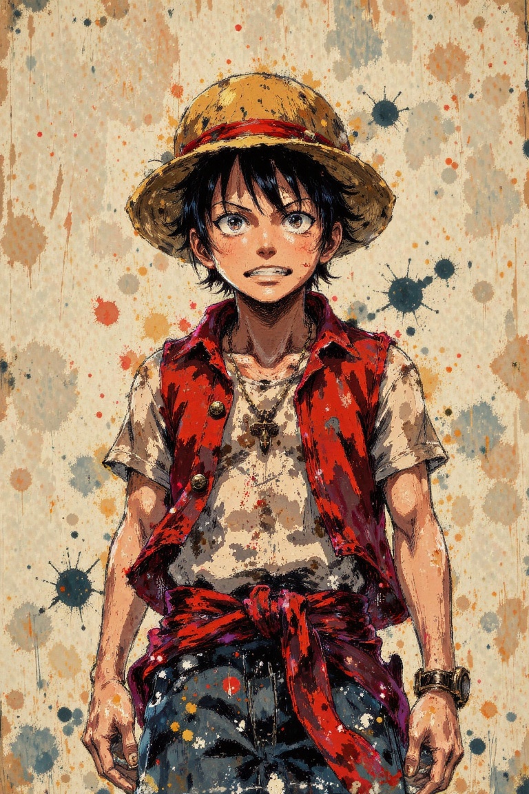 Luffy,  Paintings,  Vintage on Tensor.Art