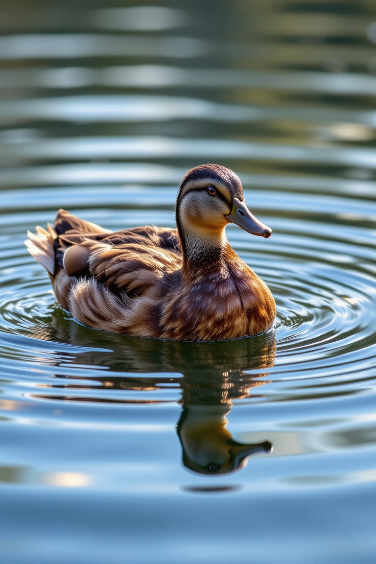 mirror glass,  duck,  water on Tensor.Art