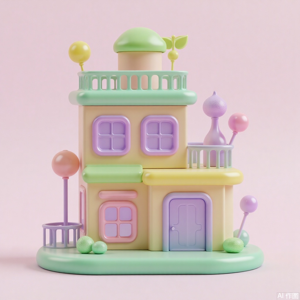 键盘图标,3D 版,玻璃材质,浅紫绿色渐变色背景,透明底色