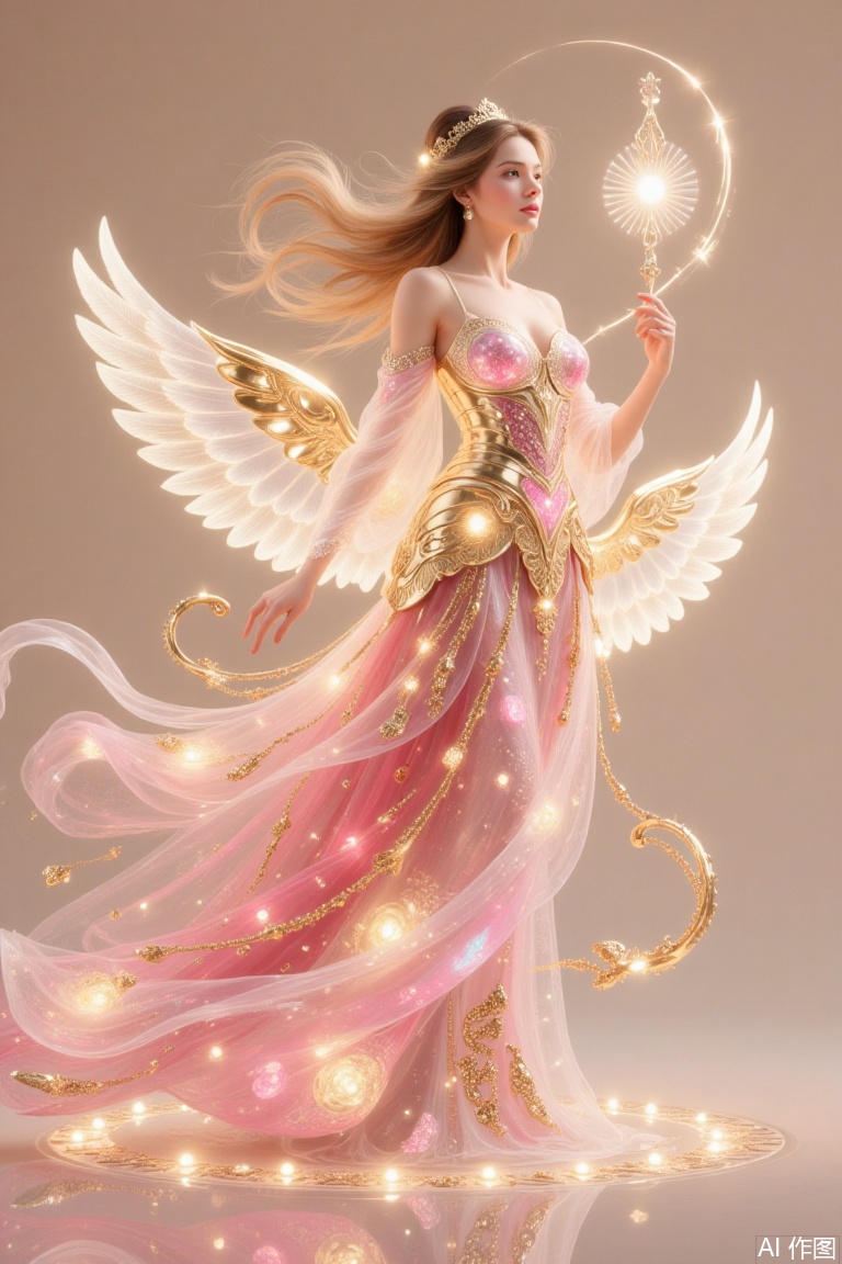,Fairy,Gold foil rock color freehand flower-and