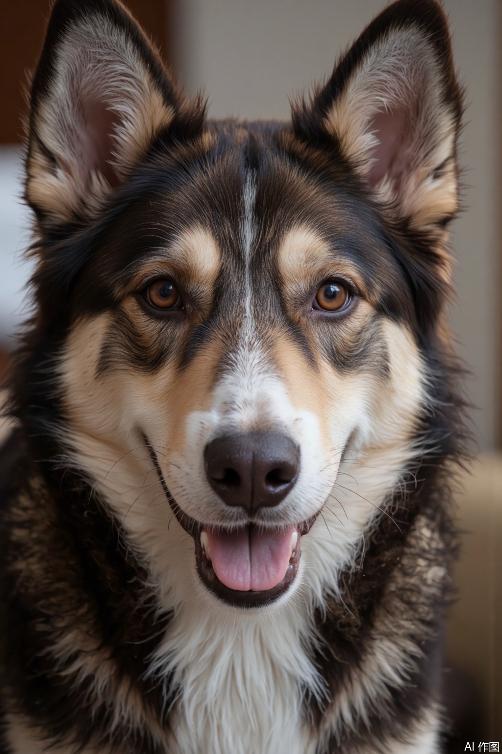 Ultra photoreal, Insane Details, 32K, Realistic, 1dog, real photo, eye closeup