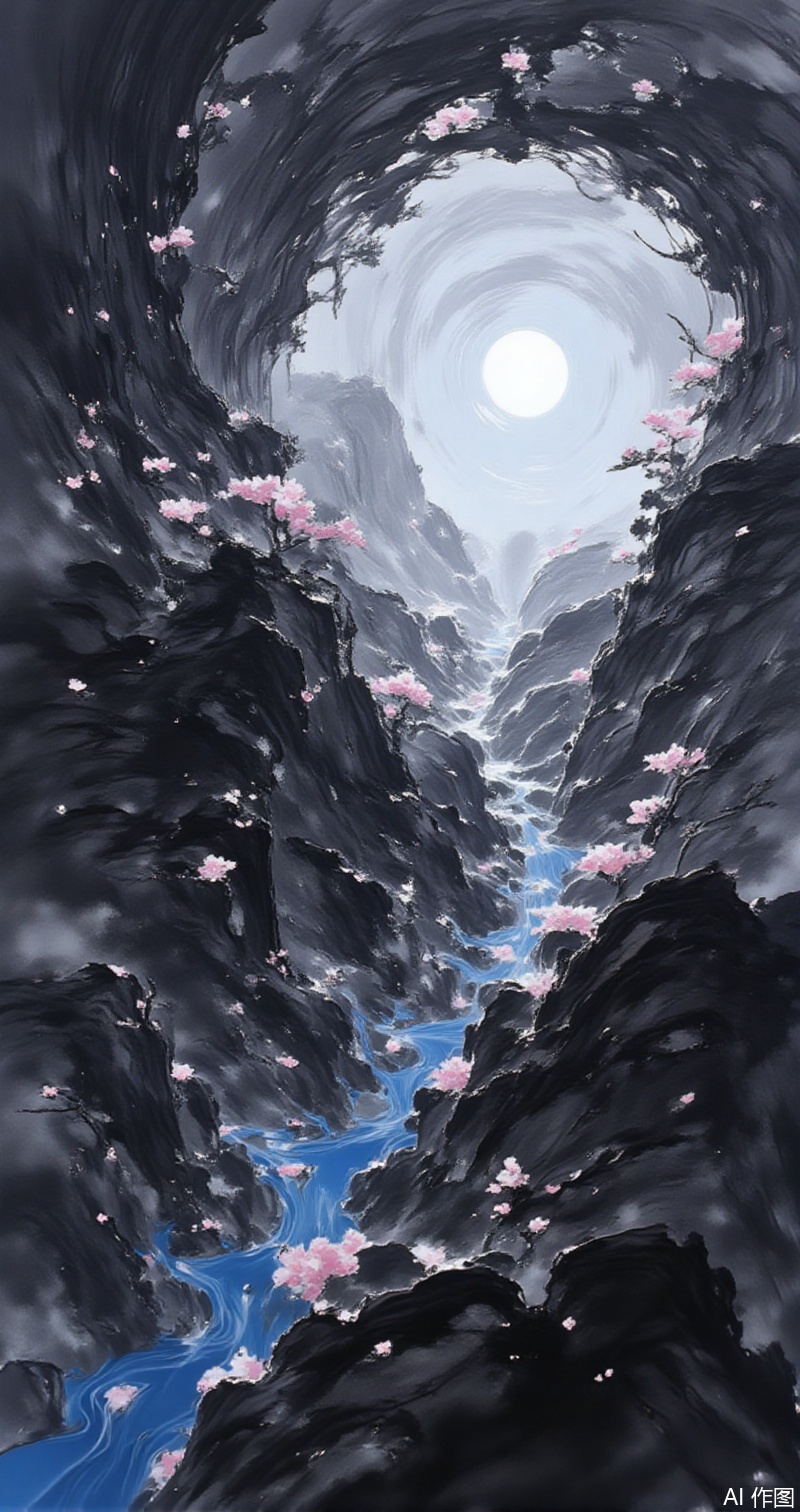 moran,lvjing,baoshi, monochrome, greyscale,sky,clouds,tree,no humans,cherry blossoms,outdoors,sky,scenery,flower,blurry,petals,blue sky,sunlight,day,depth of field,blurry foreground,sun,branch, cover,simple background,gradient background,close-up details,outstanding style,adding a touch of dimension to your images without compromising details,close-up,